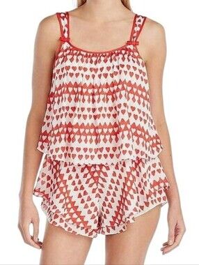 Kate Spade Dream a Little Dream Heart Print Sleep Romper Extra Small